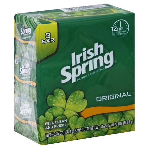 Image for Irish Spring Deodorant Soap, Original, Bath Size,3ea from Vanco Pharmacy