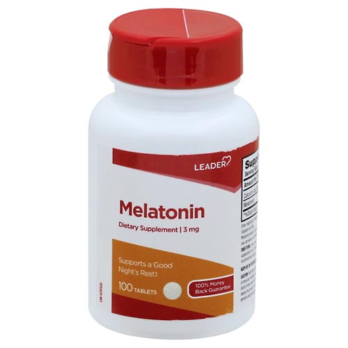 Image for Leader Melatonin, 3 mg, Tablets,100ea from Vanco Pharmacy