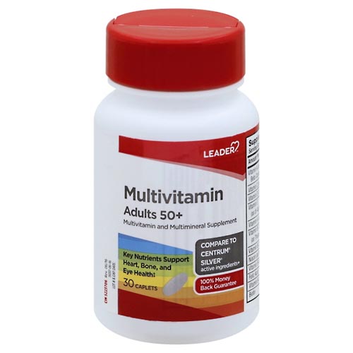 Image for Leader Multivitamin, Adults 50+, Caplets,30ea from Vanco Pharmacy
