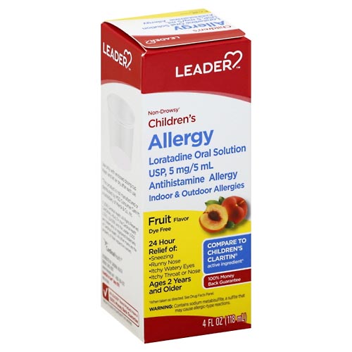 Image for Leader Allergy, Non-Drowsy, Children's, Fruit Flavor,4oz from Vanco Pharmacy