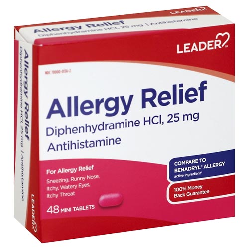 Image for Leader Allergy Relief, Mini Tablets,48ea from Vanco Pharmacy