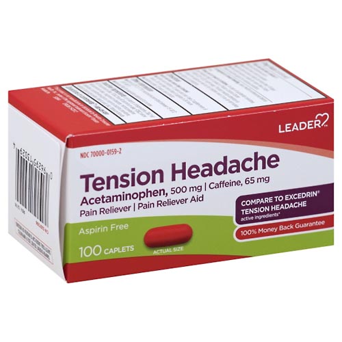 Image for Leader Tension Headache, Caplets,100ea from Vanco Pharmacy