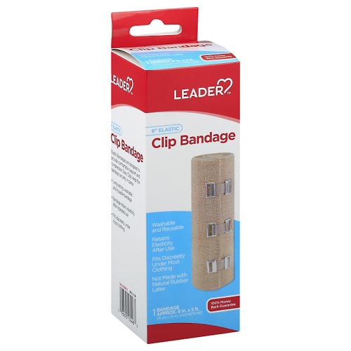 Image for Leader Clip Bandage, Elastic, 6 Inch,1ea from Vanco Pharmacy