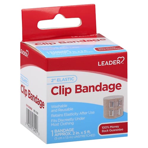 Image for Leader Clip Bandage, Elastic, 2 Inch,1ea from Vanco Pharmacy