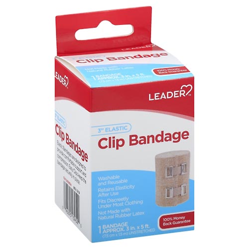 Image for Leader Clip Bandage, Elastic, 3 Inch,1ea from Vanco Pharmacy
