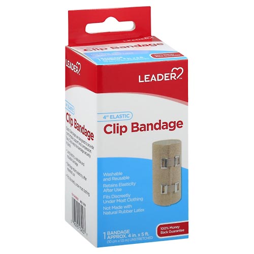 Image for Leader Clip Bandage, Elastic, 4 Inch,1ea from Vanco Pharmacy