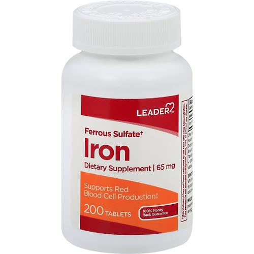Image for Leader Iron, 65 mg, Tablets,200ea from Vanco Pharmacy