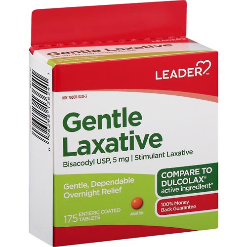 Image for Leader Gentle Laxative, 5 mg, Enteric Coated Tablet,175ea from Vanco Pharmacy