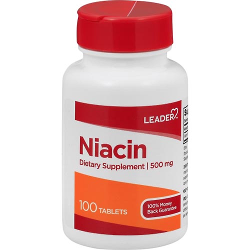 Image for Leader Niacin, 500 mg, Tablets,100ea from Vanco Pharmacy
