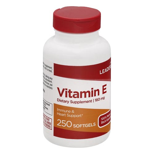 Image for Leader Vitamin E, 180 mg, Softgels,250ea from Vanco Pharmacy