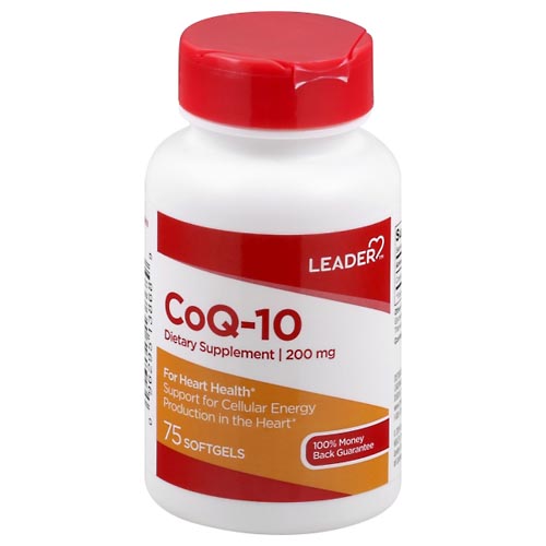 Image for Leader CoQ-10, 200 mg, Softgels,75ea from Vanco Pharmacy