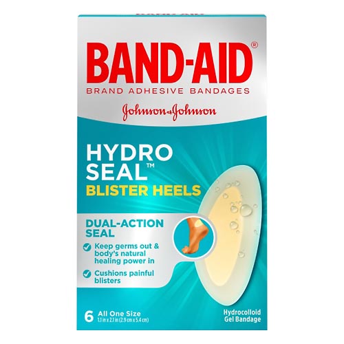 Image for Band Aid Adhesive Bandages, Hydrocolloid Gel, Blister Heels, Hydro Seal,6ea from Vanco Pharmacy